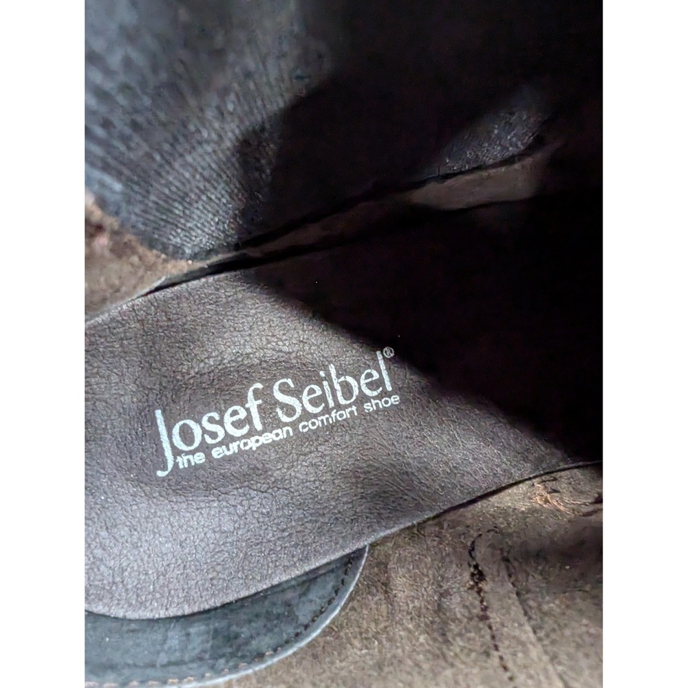 Josef‎ Seibel Boots Womens Size 6.5 Brown Leather Chelsea Ankle Comfort Booties - Picture 5 of 7